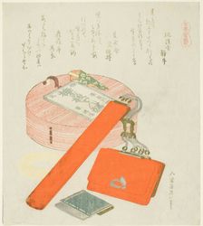 Farewell Gift for the Horse (Uma no Senbetsu), from the series "A Selection of..., Japan, 1822. Creator: Hokusai