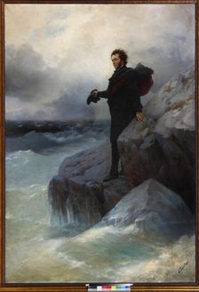 Farewell, free element, o Sea! Alexander Pushkin on the Black Sea, 1877. Creator: Aivazovsky, Ivan Konstantinovich (1817-1900)
