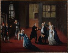 Farewell of Louis XVI to his family, January 20, 1793, between 1788 and 1798. Creator: Unknown