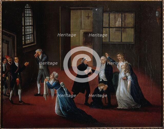 Farewell of Louis XVI to his family, January 20, 1793, between 1788 and 1798. Creator: Unknown.