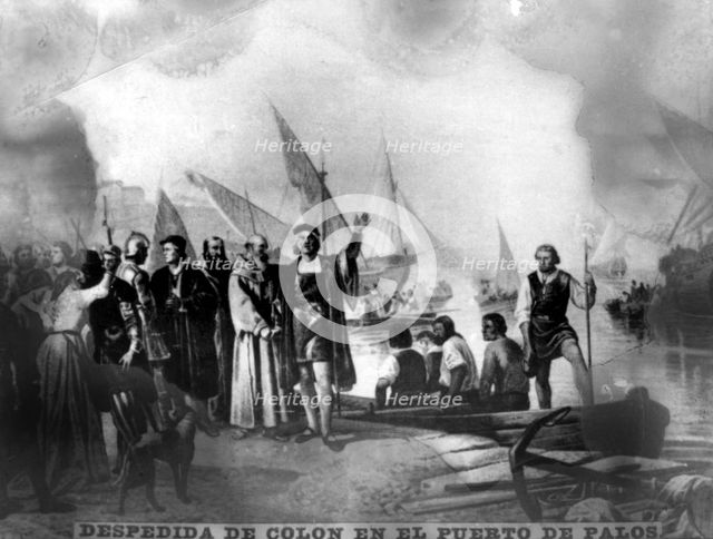 Farewell to Colombus, (1482), 1920s. Artist: Unknown