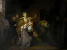 Farewell to Louis XVI by his Family in the Temple, 20th January 1793. Artist: Benazech, Charles (1767-1794)