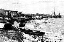 Farewell until Spring:...last steamers leaving Niuchuang as the ice [comes] down in big floes, 1895. Creator: Unknown