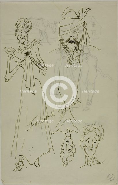 Farewell Zorns (recto); Farewell Deerings (verso), 1880/1920. Creator: Anders Leonard Zorn.