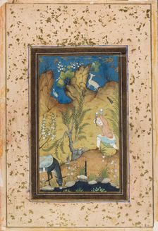 Farhad makes a staircase to the palace of Shirin, 1600-1699. Creator: Unknown