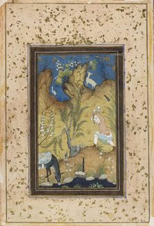 Farhad makes a staircase to the palace of Shirin, 1600-1699. Creator: Unknown