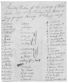 Farley Vale Estate Inventory, 1817. Creator: Unknown