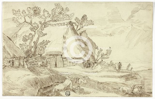 Farm Under Thatched Roofs, n.d. Creator: Unknown.