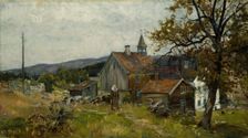 Farm, Vik at Stange, 1884. Creator: Gerhard Munthe
