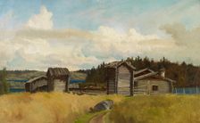 Farm with outbuildings, exercise. Creator: Hjalmar Munsterhjelm