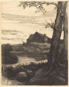 Farm with Large Tree (La ferme au grand arbre). Creator: Alphonse Legros