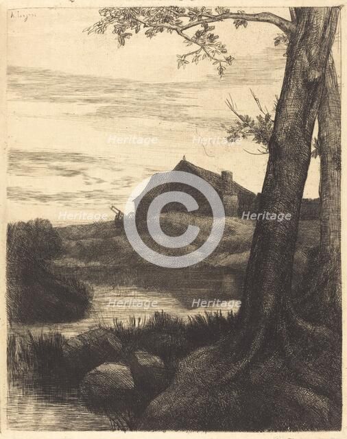 Farm with Large Tree (La ferme au grand arbre). Creator: Alphonse Legros.