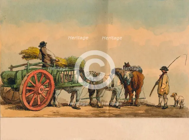 Farm workers and cart, 1797. Creator: Unknown.