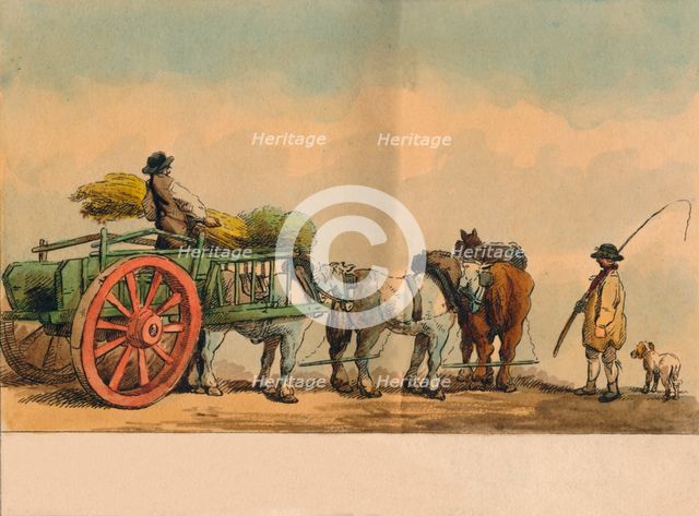 Farm workers and cart, 1797. Creator: Unknown.