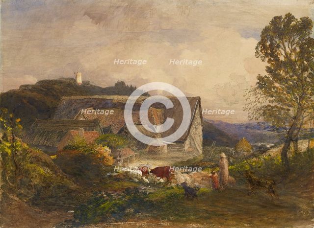 Farm Yard at Princes Risborough, 1845. Artist: Samuel Palmer.