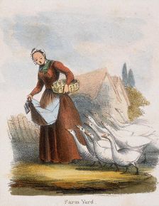 Farm Yard c1845. Artist: Benjamin Waterhouse Hawkins