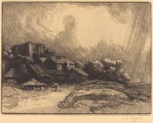 Farm at the Monastery (La ferme de l'abbaye). Creator: Alphonse Legros