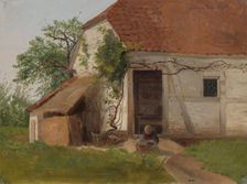 Farm at Goldsheim, 1838. Creator: Adolph Tidemand