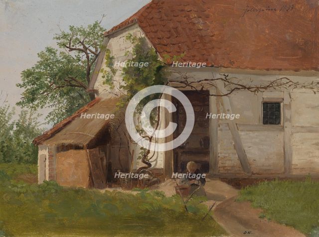 Farm at Goldsheim, 1838. Creator: Adolph Tidemand.