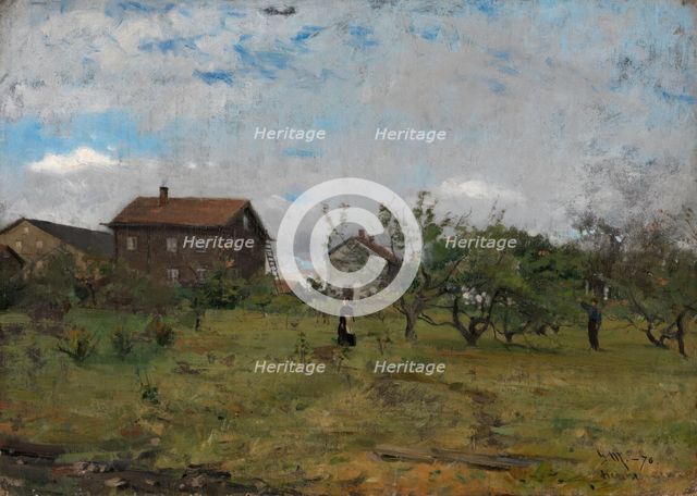 Farm at Hedmark, 1876. Creator: Gerhard Munthe.