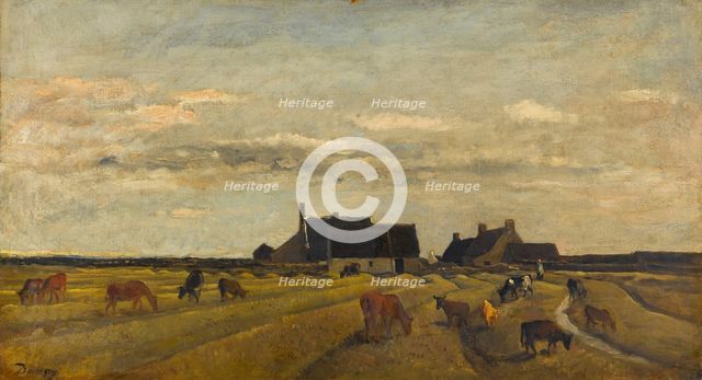 Farm at Kerity, Brittany. Artist: Daubigny, Charles-François (1817-1878)