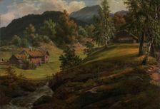 Farm at Lysekloster, 1841. Creator: Johan Christian Dahl