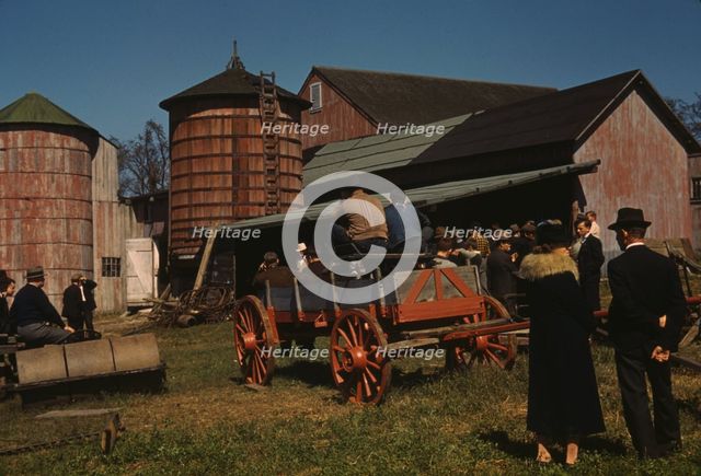Farm auction, Derby, Conn., 1940. Creator: Jack Delano.
