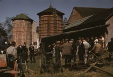 Farm auction, Derby, Conn., 1940. Creator: Jack Delano