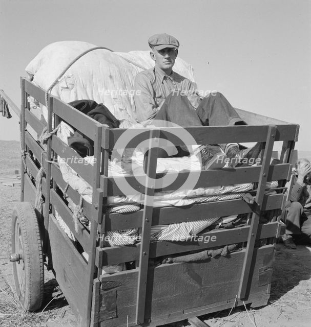 Farm boys from western Nebraska, now migrating farm workers..., Merrill, Oregon, 1939. Creator: Dorothea Lange.