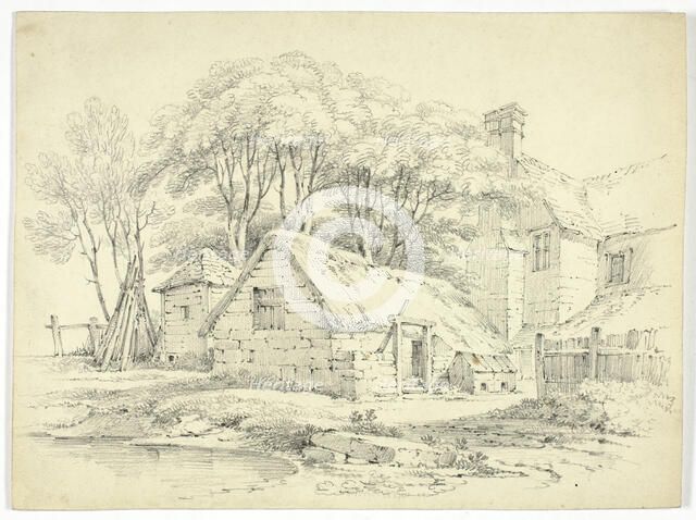 Farm Buildings, 1822. Creator: Paul Sandby Munn.