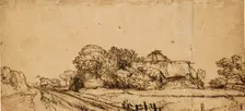 Farm Buildings beside a Road, mid 17th century, Artist: Rembrandt Harmensz van Rijn