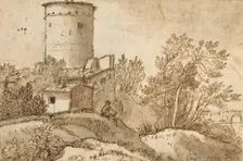 Farm Buildings by the Tiber, 1663. Artist: Claude Lorrain