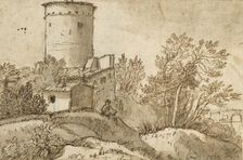 Farm Buildings by the Tiber, 1663. Artist: Claude Lorrain