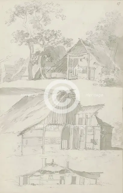 Farm buildings, c.1780-c.1800.  Creator: Bernhard Heinrich Thier.