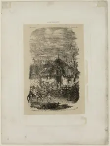 Farm Cottage, from Revue Fantaisiste, 1861. Creator: Rodolphe Bresdin