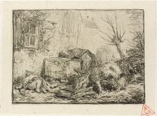 Farm Courtyard, 1846. Creator: Charles Emile Jacque