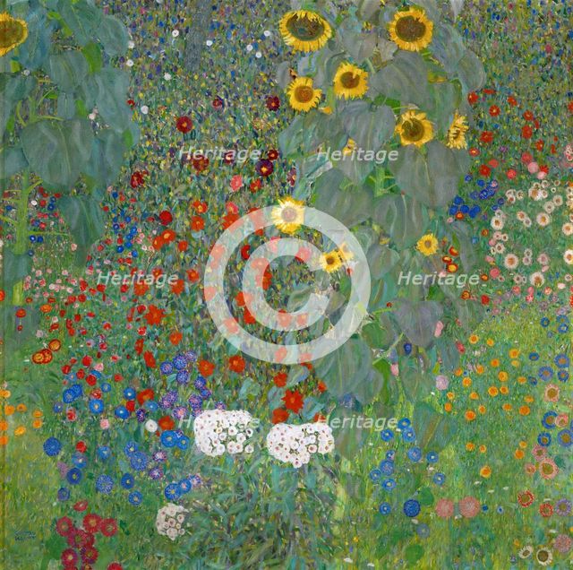 Farm Garden with Sunflowers, 1905-1906. Artist: Klimt, Gustav (1862-1918)