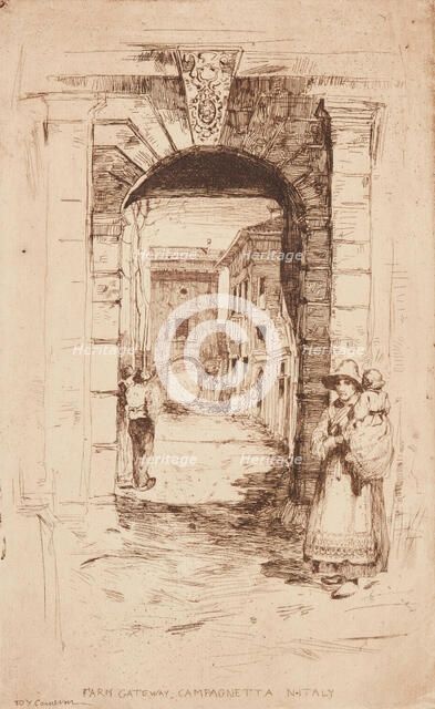 Farm Gateway, Campagnetta, North Italy, 1896. Creator: David Young Cameron.