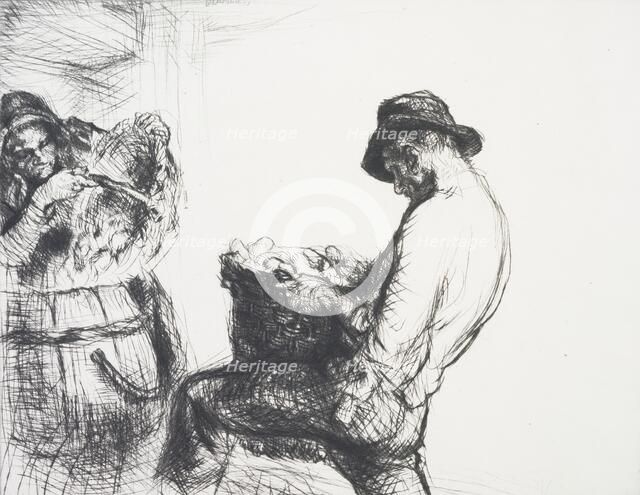 Farm hands, 1922. Creator: Edmund Blampied.