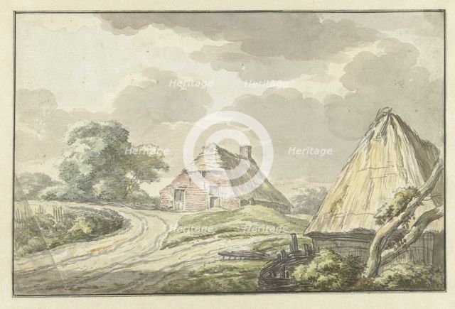Farm house at the fork of a country road, 1783. Creator: Jan Bulthuis.