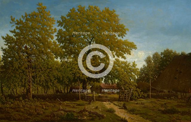 Farm In The Landes, c1852-67. Creator: Theodore Rousseau.