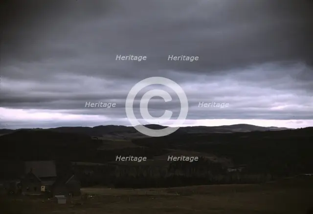 Farm in the vicinity of Wallagrasse, Aroostook County, Me., 1940. Creator: Jack Delano.