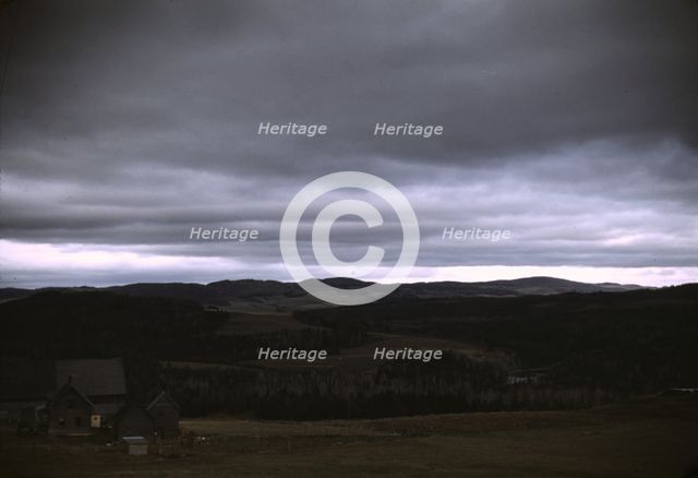 Farm in the vicinity of Wallagrasse, Aroostook County, Me., 1940. Creator: Jack Delano.