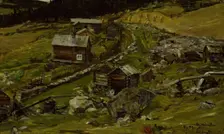 Farm in Valdres, 1879. Creator: Gerhard Munthe