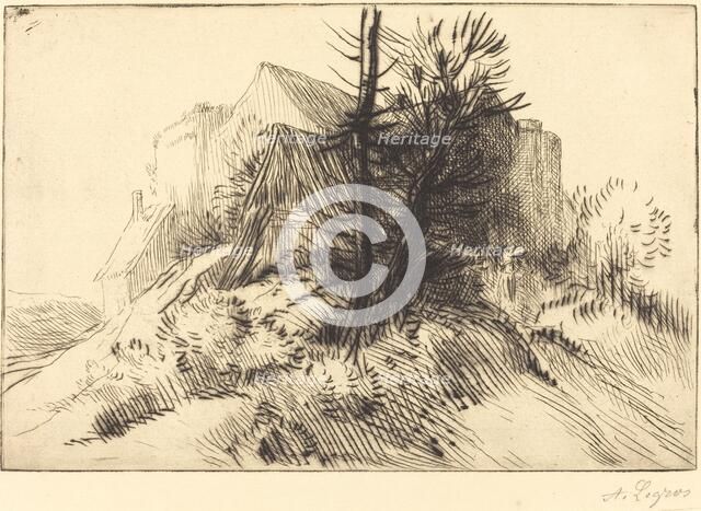 Farm in Winter (Une ferme en hiver). Creator: Alphonse Legros.