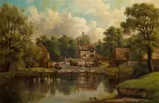 Farm in Wood Lane, Handsworth, 1850-1908. Creator: John Joseph Hughes