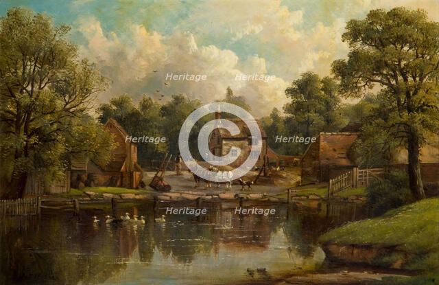 Farm in Wood Lane, Handsworth, 1850-1908.  Creator: John Joseph Hughes.