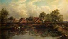 Farm in Wood Lane, Handsworth, 1850-1908. Creator: John Joseph Hughes