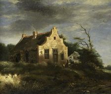 Farm in a wooded dune landscape, 1650-1750. Creator: School of Jacob Isaacksz van Ruisdael