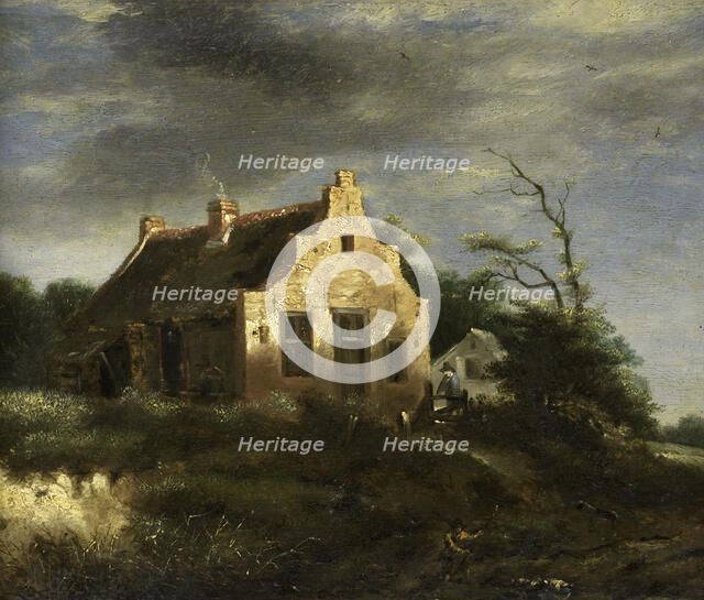 Farm in a wooded dune landscape, 1650-1750. Creator: School of Jacob Isaacksz van Ruisdael.
